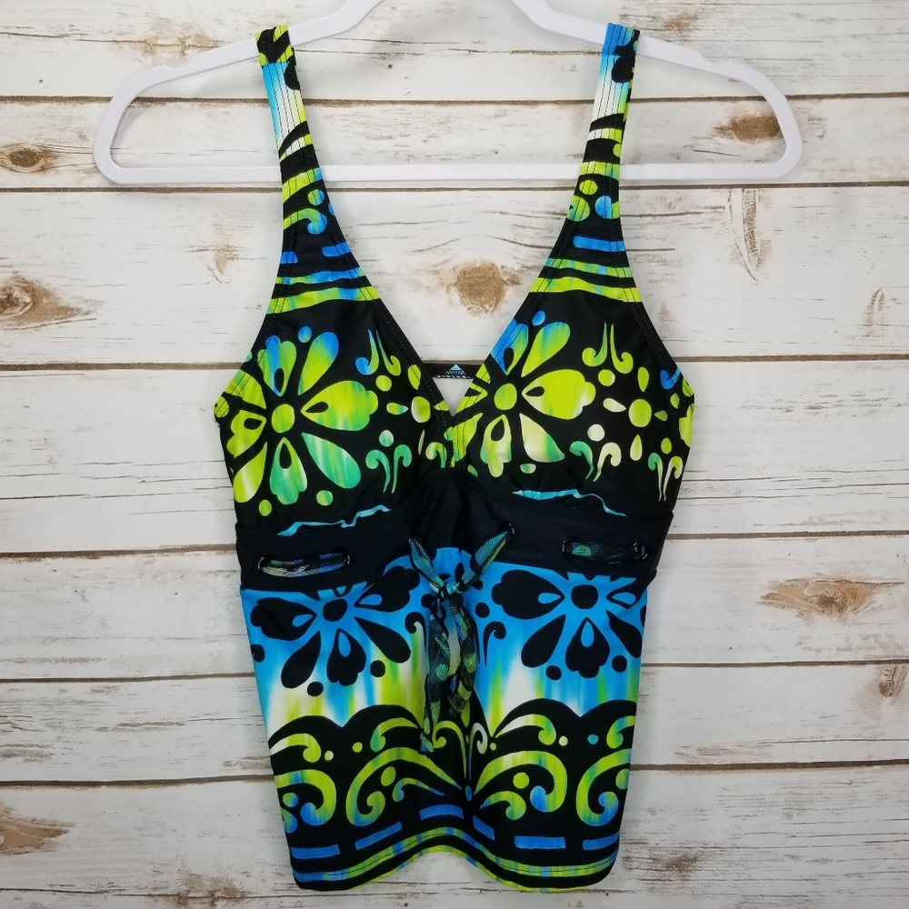 Ocean Dream Collection Tankini Swim Top Size 8